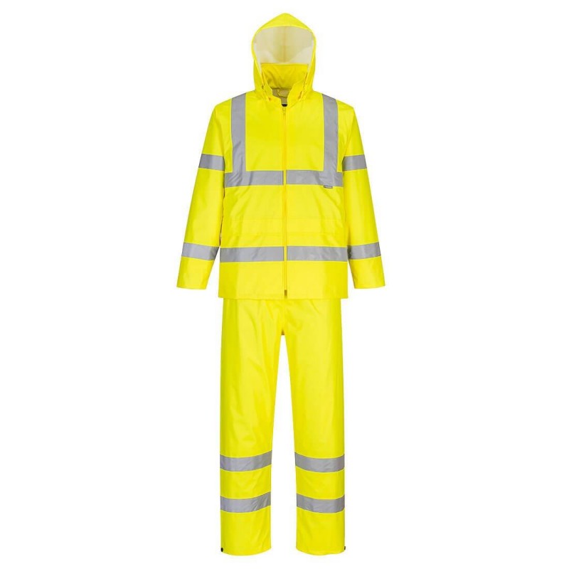 Ensemble pluie haute visibilite classe 3 Portwest jaune vue 1 cotepro.fr