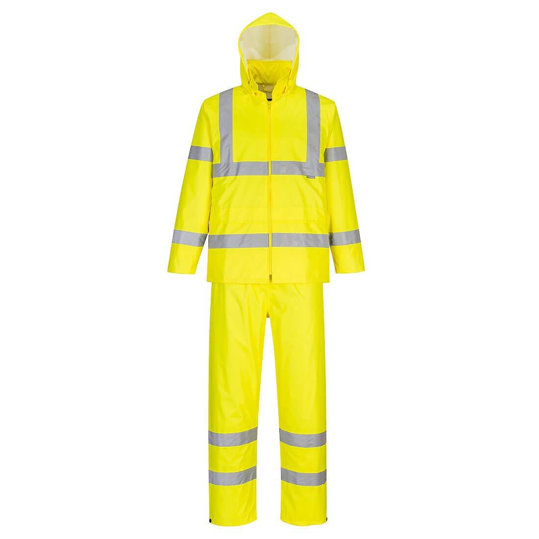 Ensemble pluie haute visibilite classe 3 Portwest jaune vue 1 cotepro.fr