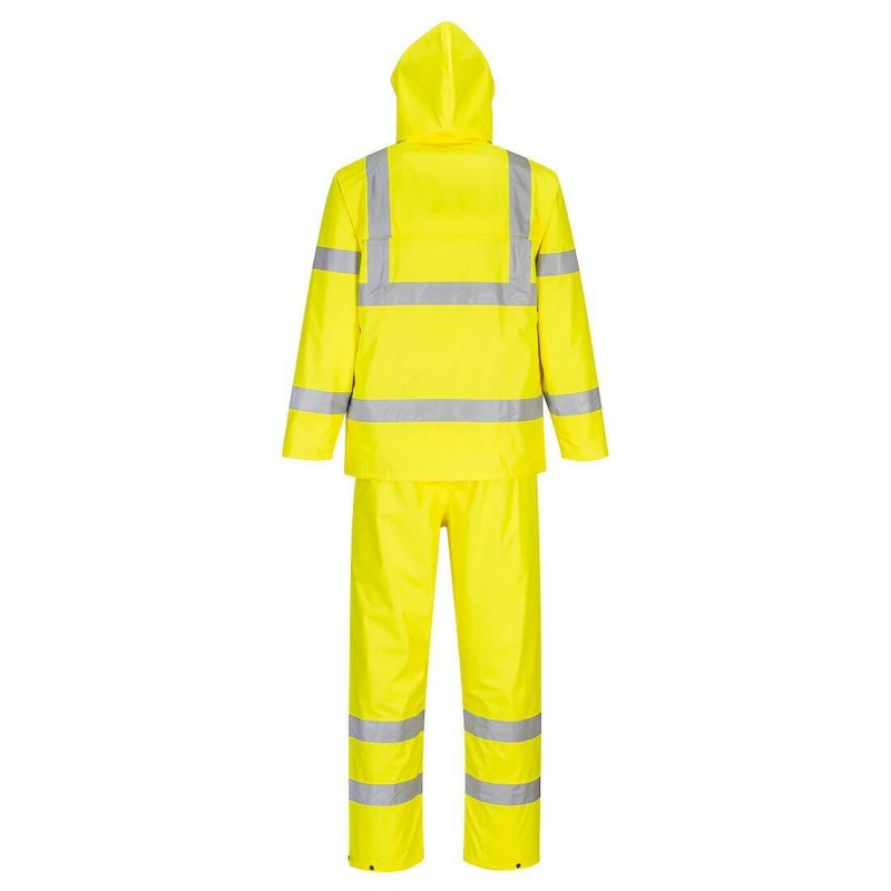 Ensemble pluie haute visibilite classe 3 Portwest jaune vue 1 cotepro.fr