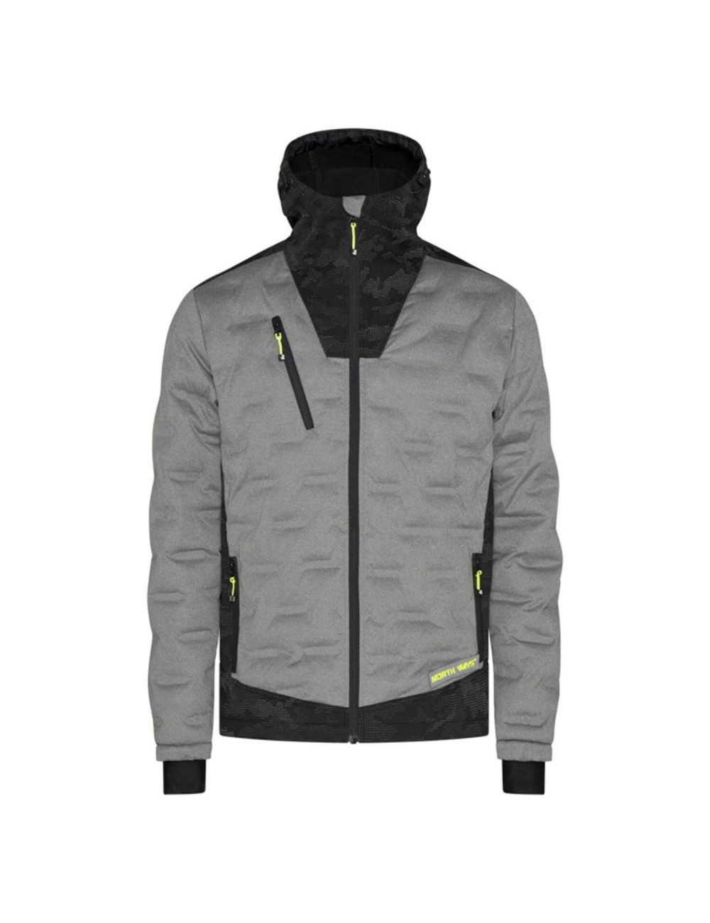 Doudoune travail capuche Berkus North Ways gris vue 1