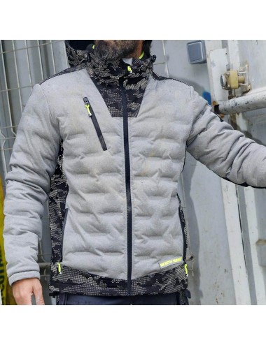 Doudoune travail capuche Berkus North Ways gris vue 5
