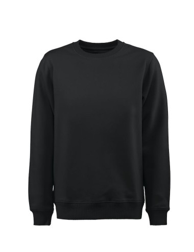 Sweat travail homme col rond Softball Printer noir