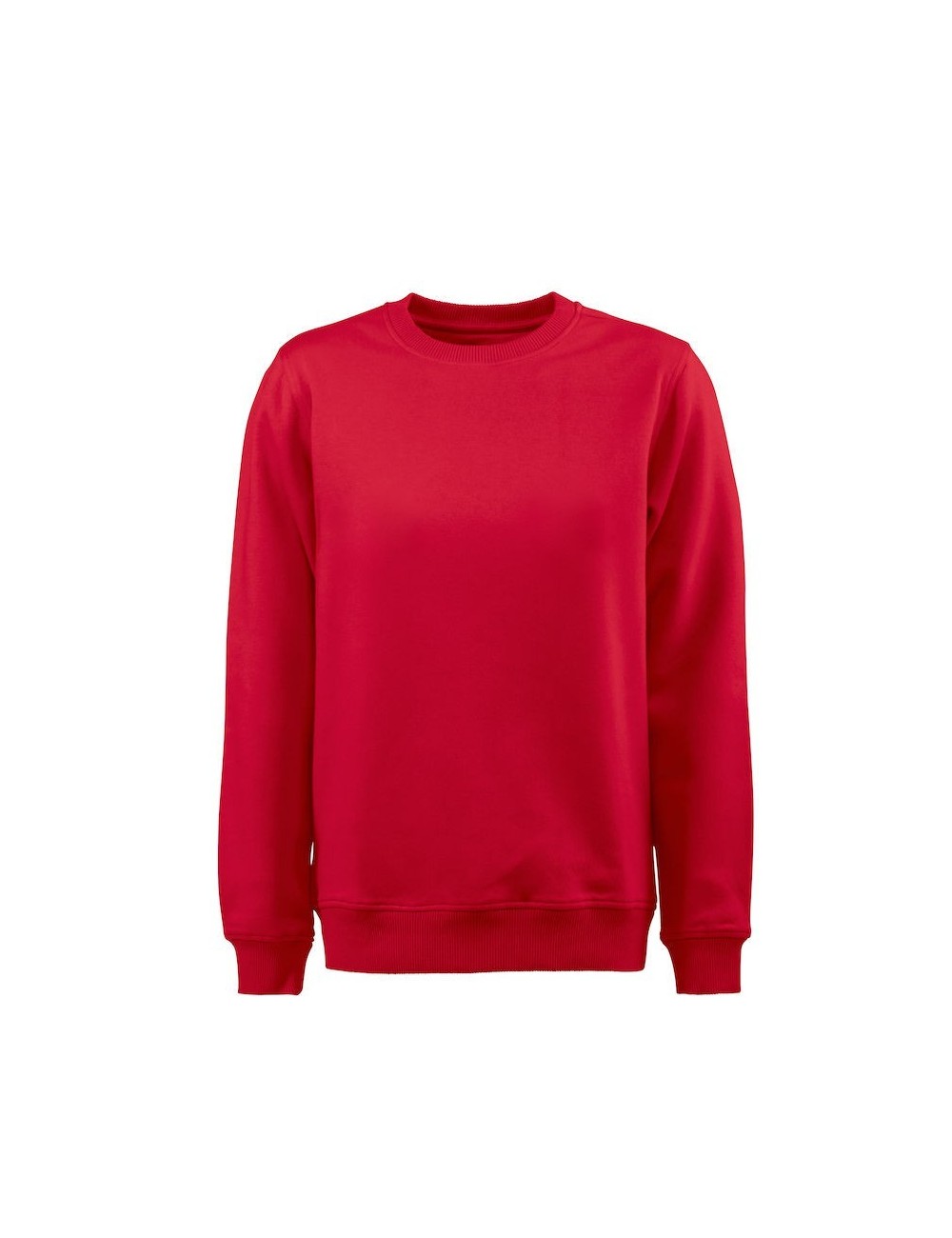Sweat travail homme col rond Softball Printer rouge