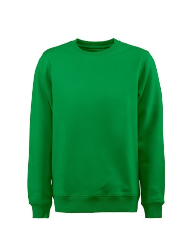 Sweat travail homme col rond Softball Printer vert