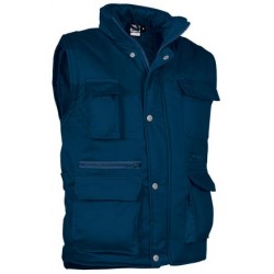 Gilet sans manches bodywarmer unisexe reporter Valento marine