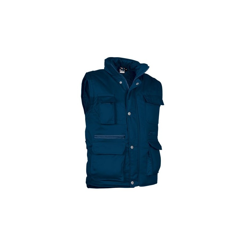 Gilet sans manches bodywarmer unisexe reporter Valento marine