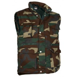 Gilet sans manches bodywarmer unisexe reporter Valento camouflage