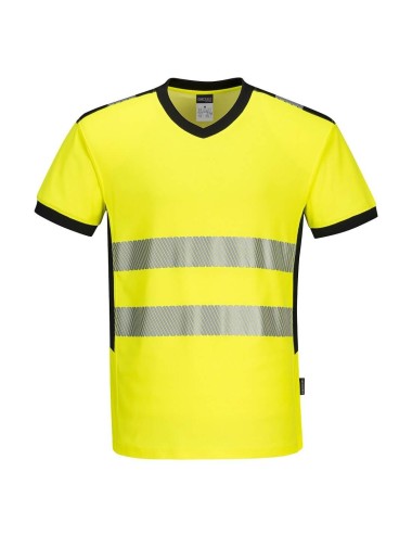 Tee shirt haute visibilité col v PW310 Portwest