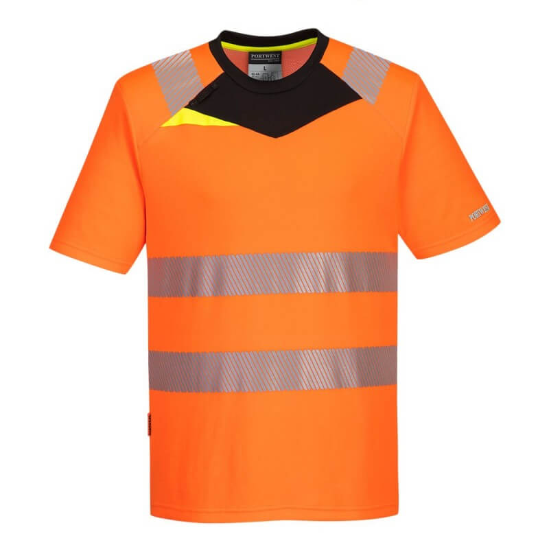 Tee shirt haute visibilite stretch DX4 Portwest jaune vue 1 cotepro.fr