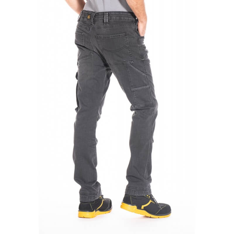 Jeans travail multipoches confort stretch Job Rica Lewis gris cotepro