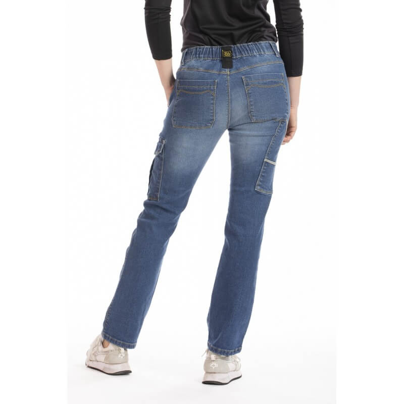 Jeans travail femme confort stretch Betty Rica lewis bleu