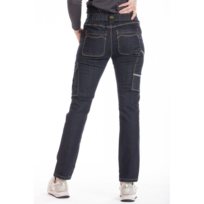 Jeans travail femme confort stretch Betty Rica lewis brut