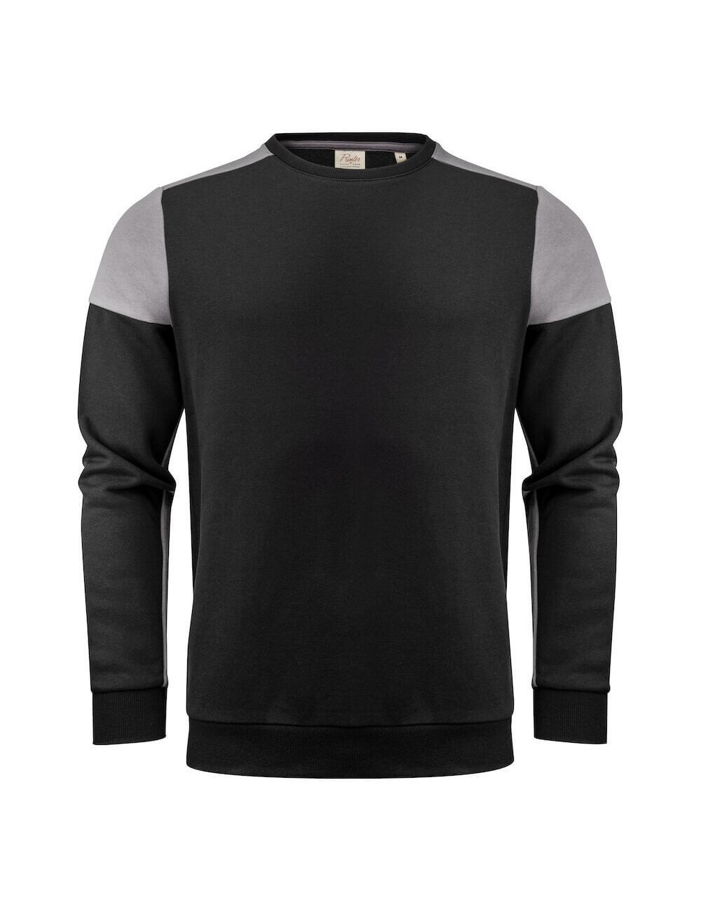 Sweat De Travail LMA Bucarest - Col Rond, Renforts Oxford, Gris Charbon/Noir, Taille L