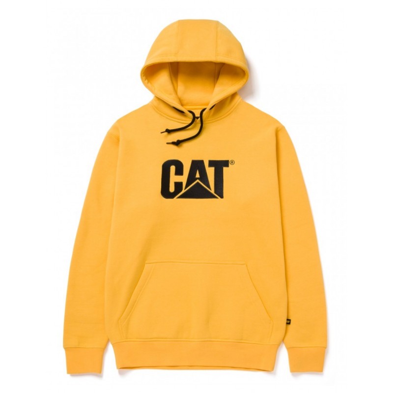 Sweat capuche homme noir W10646 jaune Caterpillar cotepro