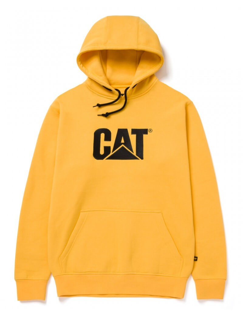 Sweat capuche homme noir W10646 jaune Caterpillar cotepro