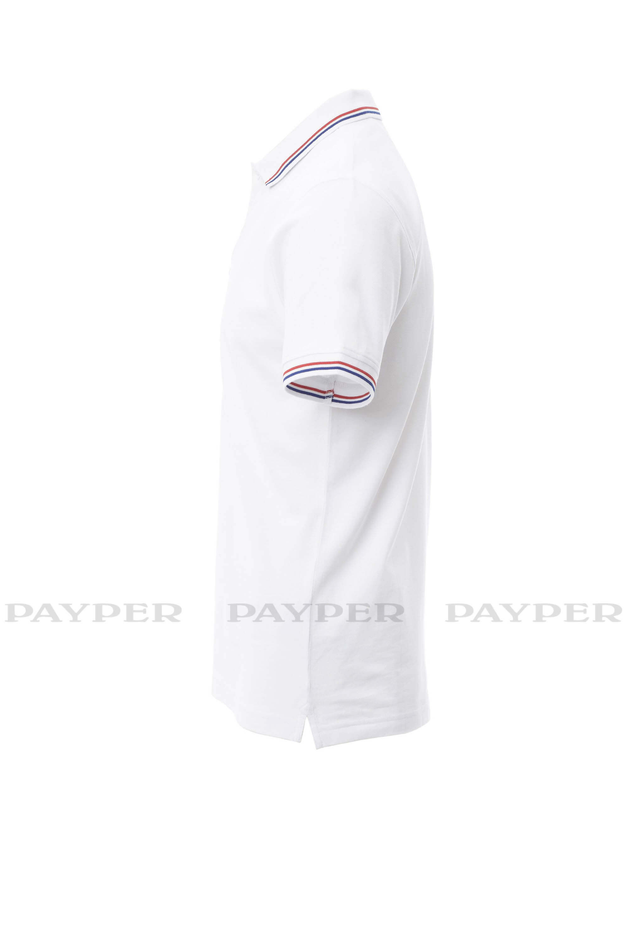 Polo manches courtes tricolore France Payper Blanc