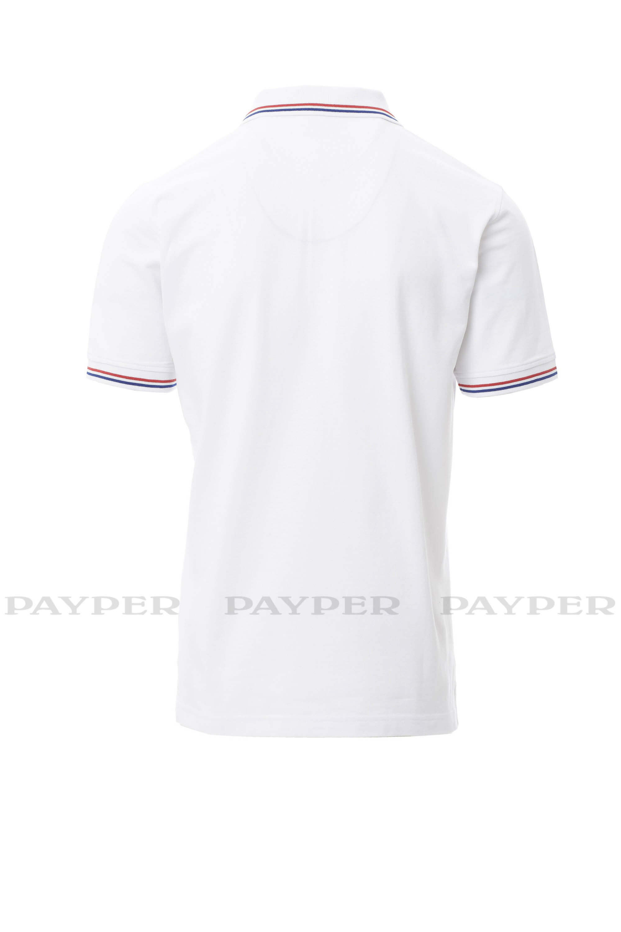 Polo manches courtes tricolore France Payper Blanc