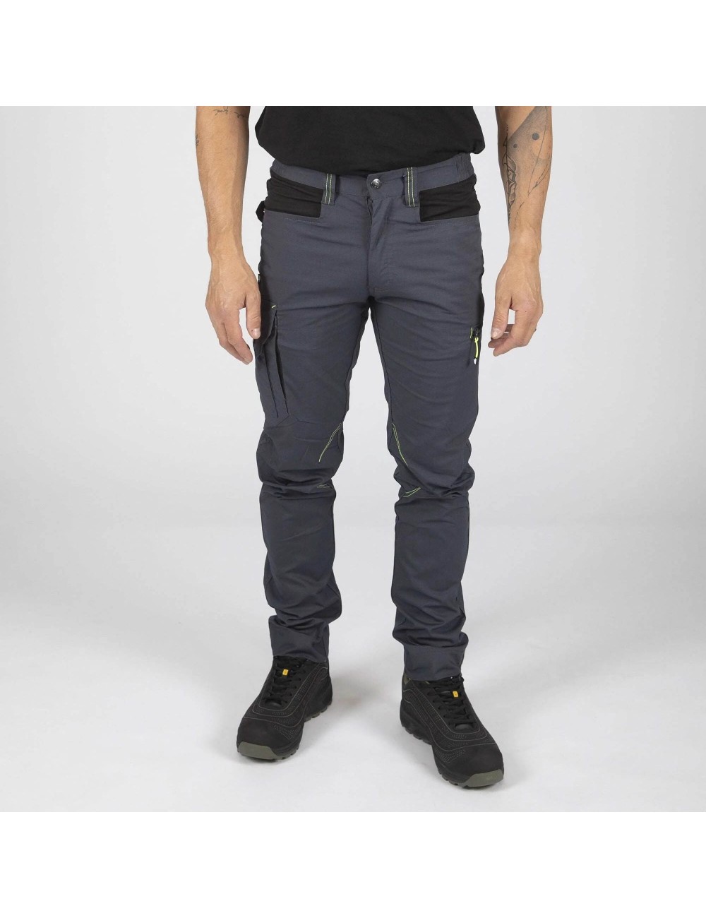 Pantalon travail ripstop leger Edward Nine Worths gris face