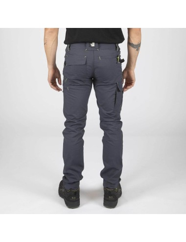 Pantalon travail ripstop leger Edward Nine Worths gris dos