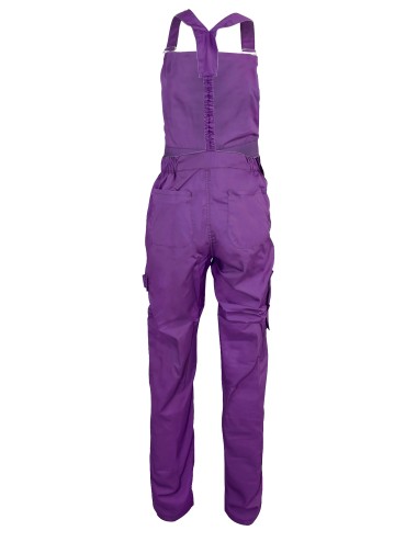 Salopette travail femme Peps Fashion violet/noir dos