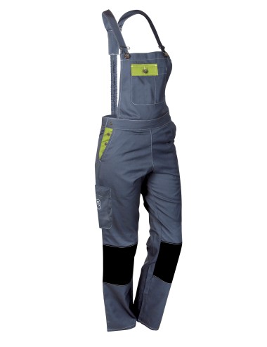 Salopette travail femme Peps Fashion gris/jaune citron
