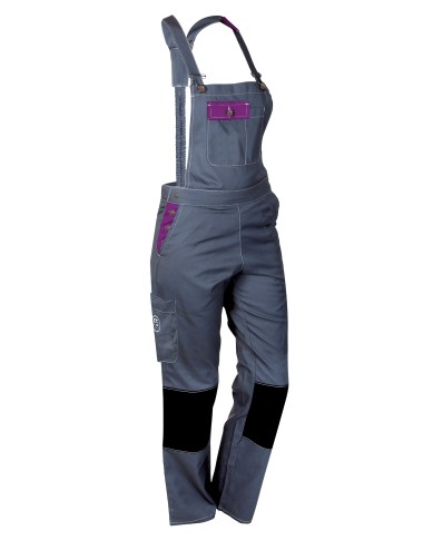 Salopette travail femme Peps Fashion gris/violet
