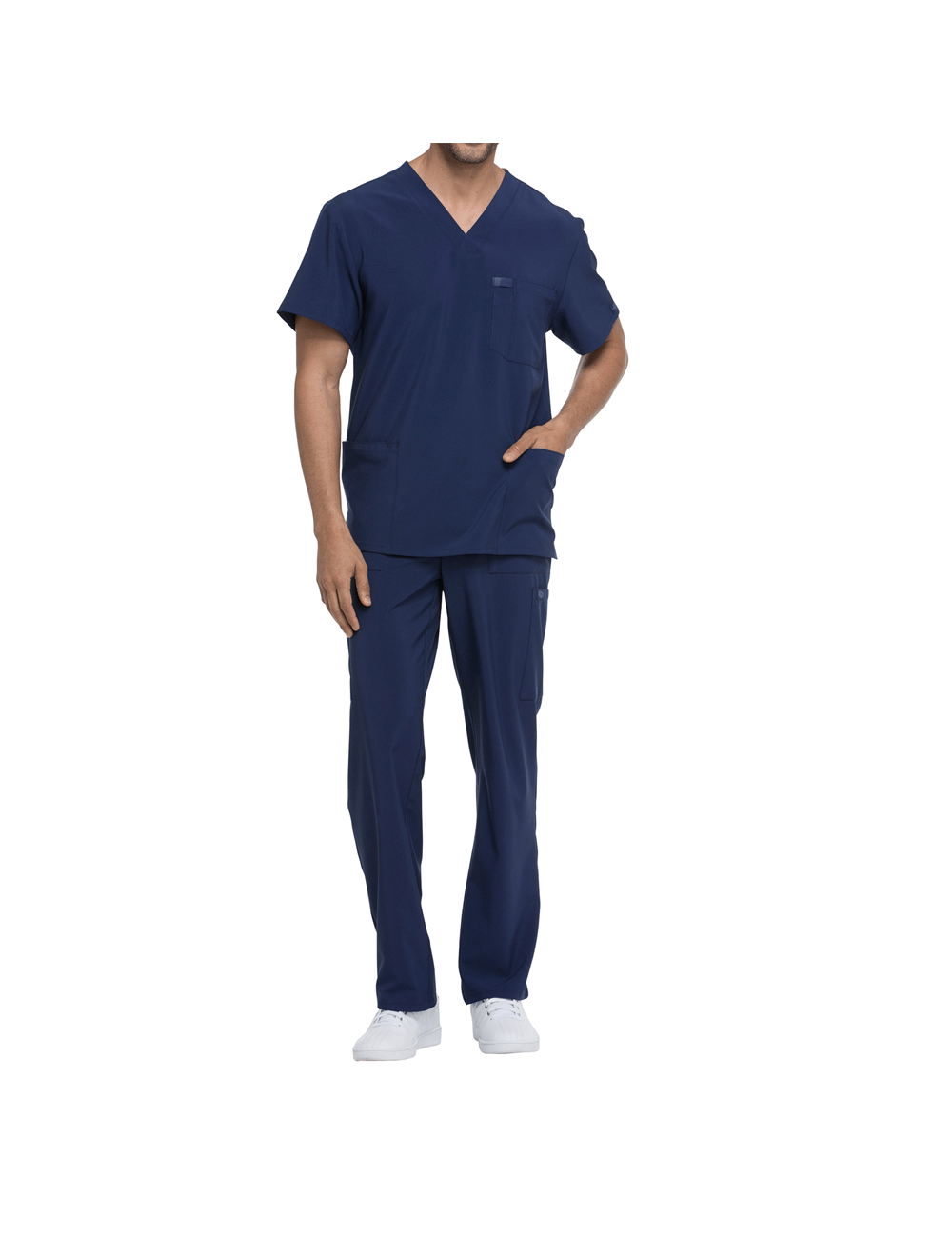 Tunique médicale homme col V Dickies médical caribean cotepro navy