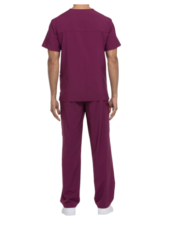 Tunique médicale homme col V Dickies médical caribean cotepro wine vue 2