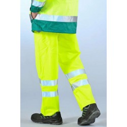 Pantalon pluie haute visibilite jaune sonomix DMD cotepro DOS