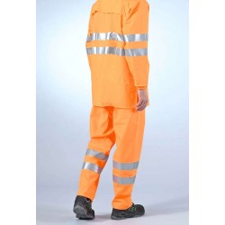 Pantalon pluie haute visibilite orange sonomix DMD cotepro dos