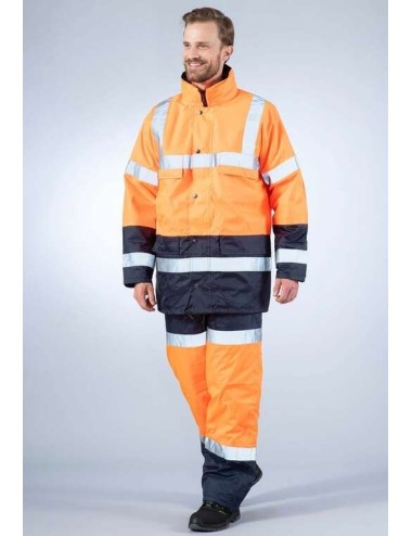 Pantalon haute visibilite pluie froid Sononyl DMD cotepro orange