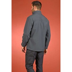 Veste homme softshell 3 couches workfit DMD cotepro gris dos