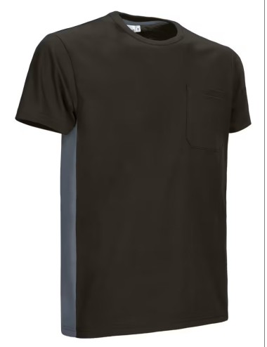 Tee shirt de travail bicolore manches courtes thunder noir/gris