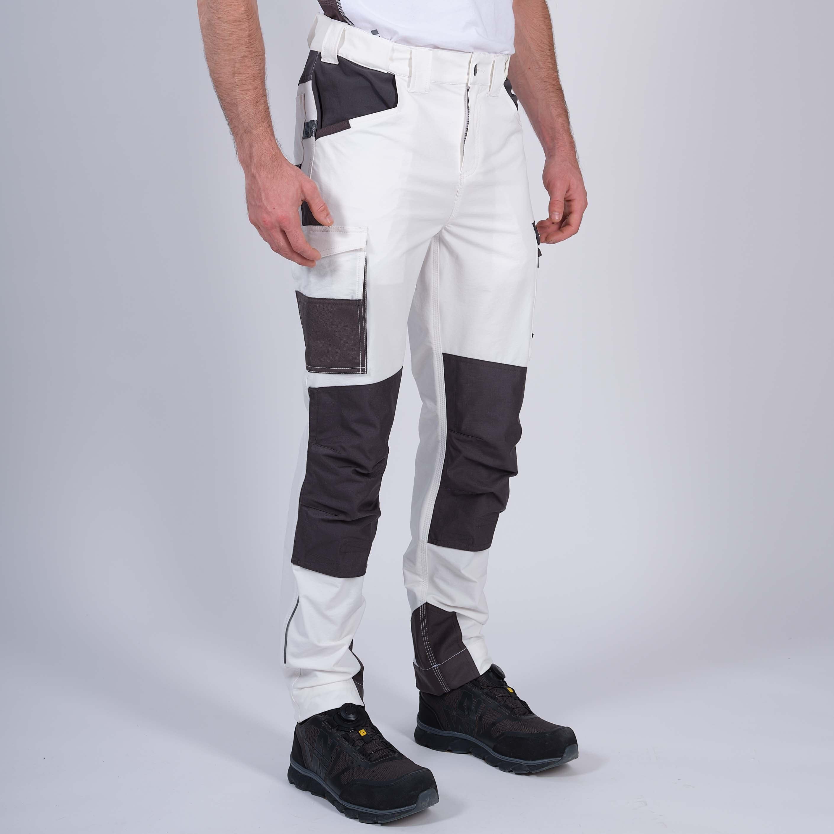 Pantalon travail blanc Leonard Nine Worths cotepro vue 1