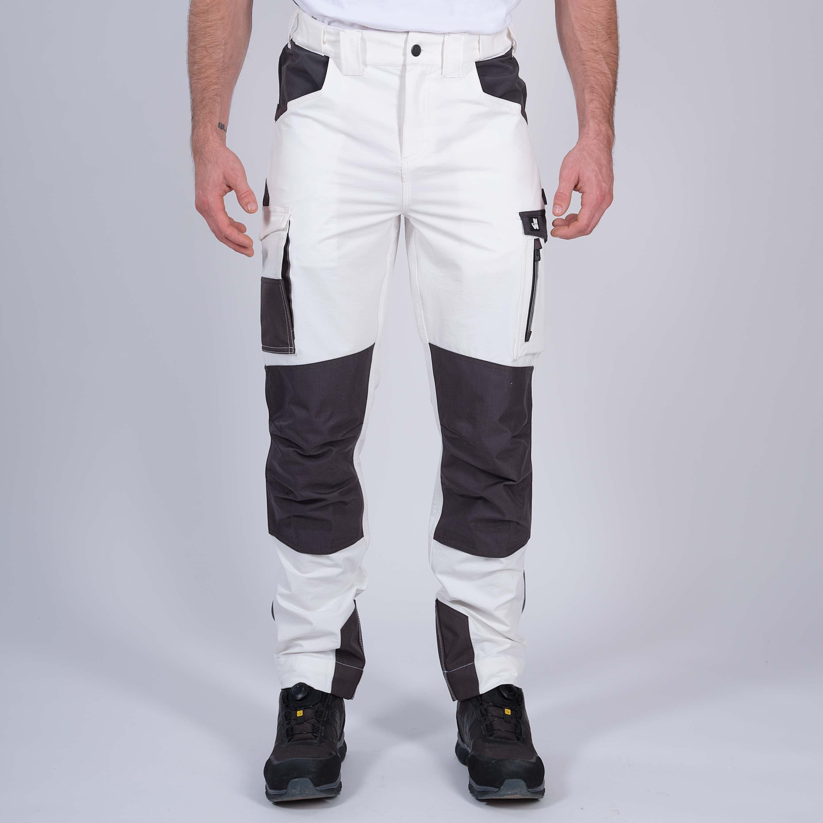 Pantalon travail blanc Leonard Nine Worths cotepro vue 1