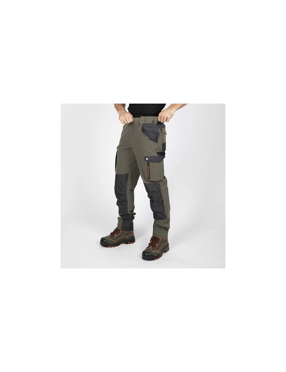 Pantalon de travail extensible Ondra Nine Worths kaki vue 1