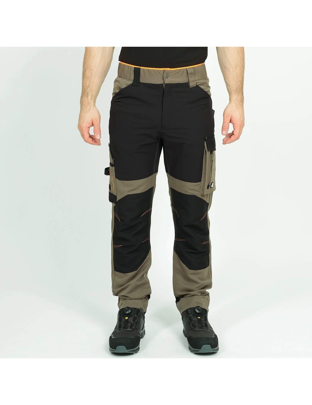 Pantalon travail extensible Clavery Nine Worths kaki vue 1