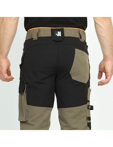 Pantalon travail extensible Clavery Nine Worths kaki vue 3