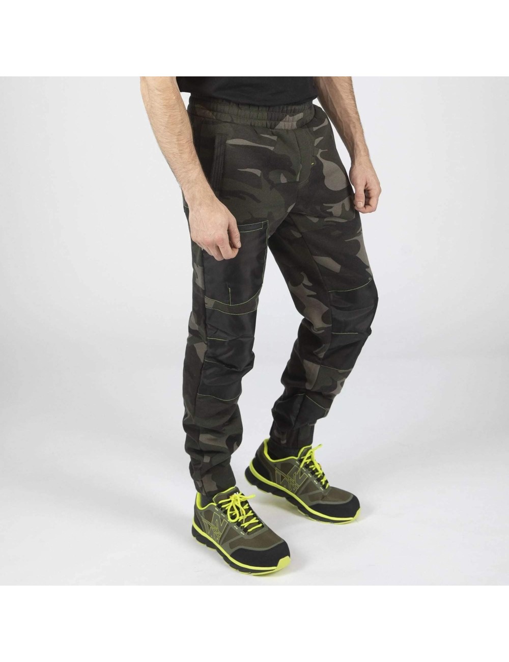 Pantalon jogging renforts genoux Amy Nine Worths wood vue 1