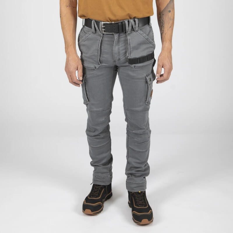 Pantalon travail jeans Usain Nine Worths cotepro gris vue 1