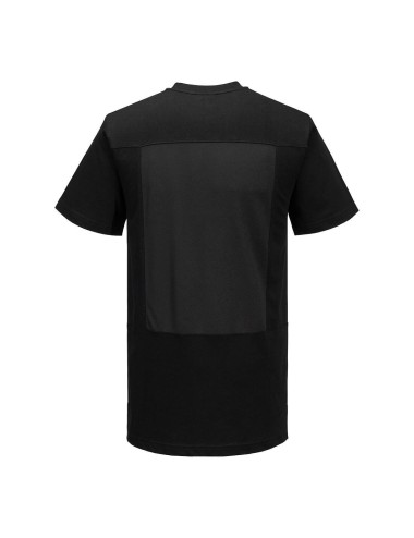Tee shirt respirant coton mesh air Portwest noir dos
