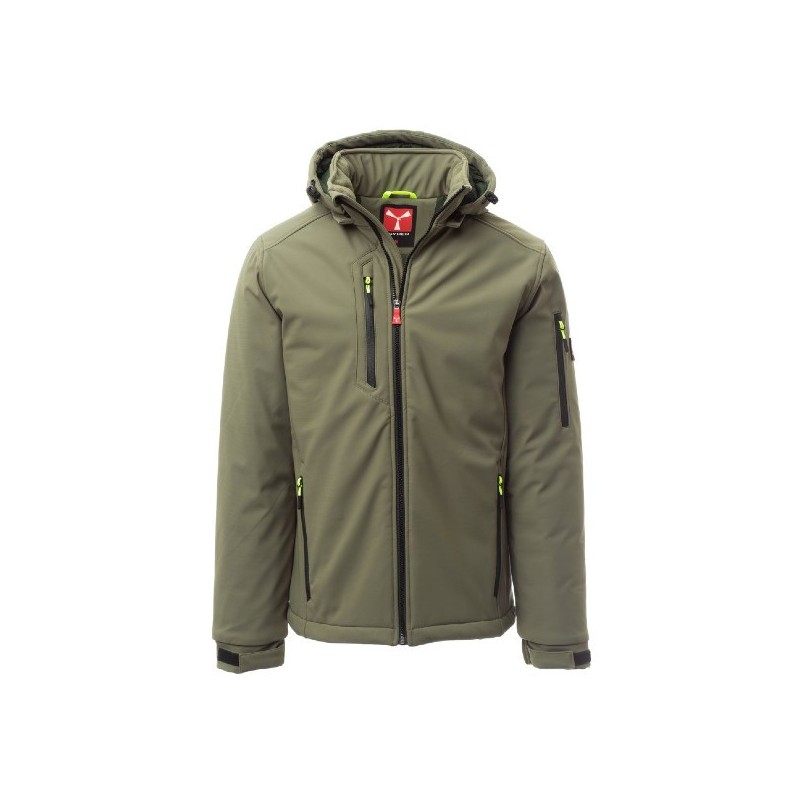 Veste softshell rembourrée Payper Creek Pad vert militaire