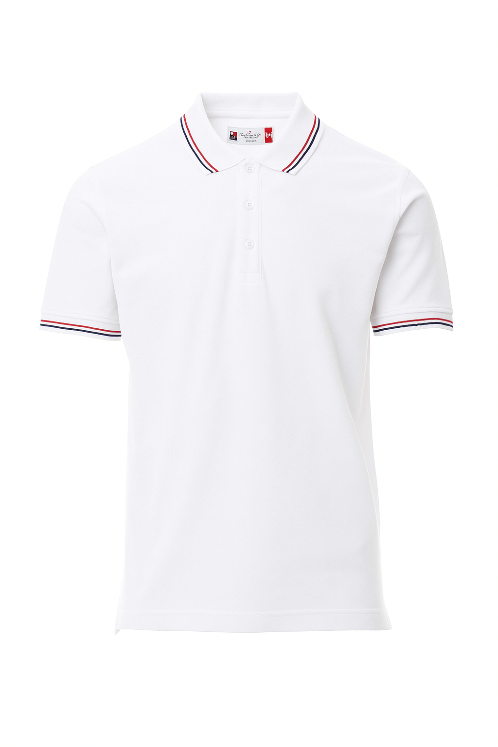 Polo manches courtes tricolore France Payper Blanc
