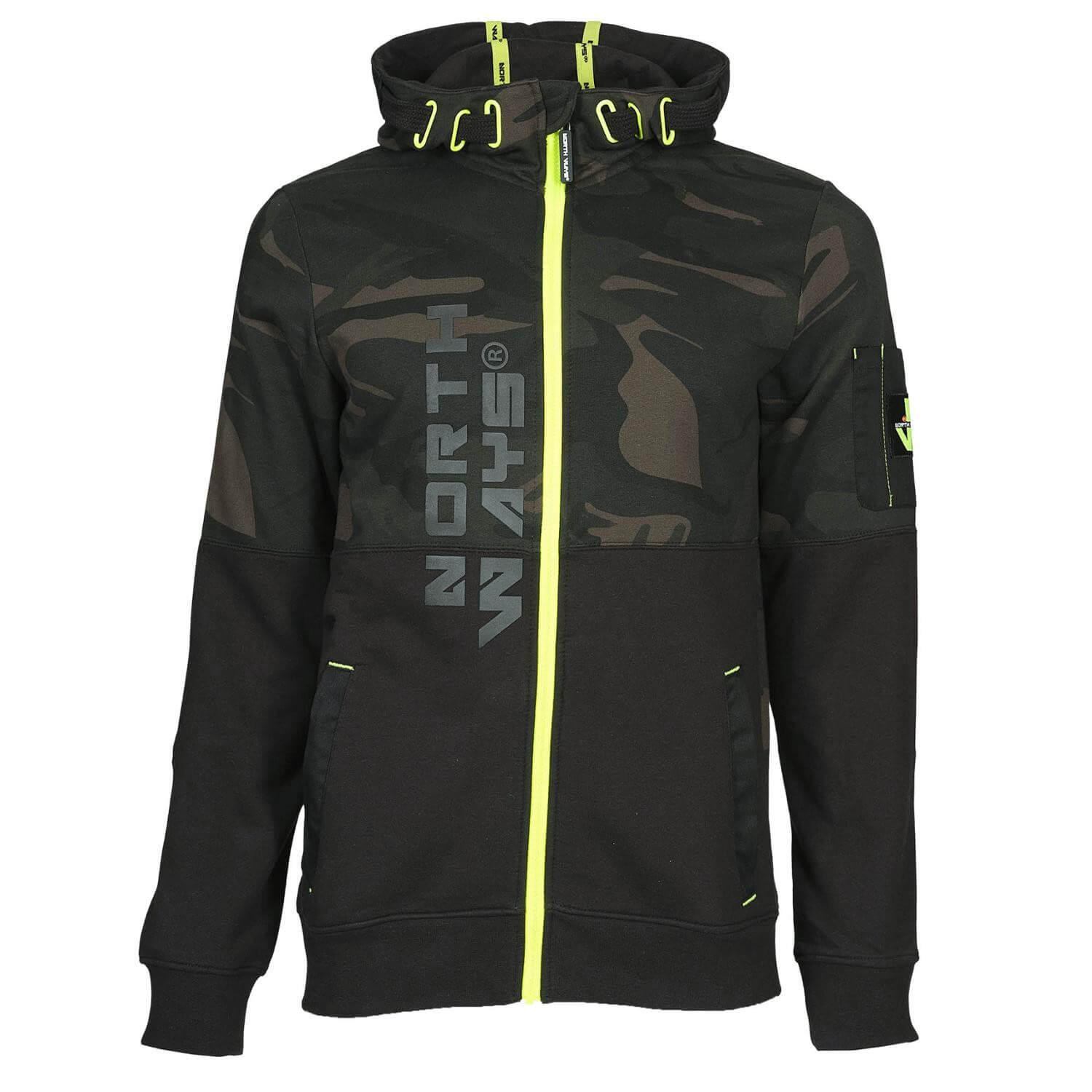 Gilet travail molleton renforcée Daro camo kaki North Ways vue 1