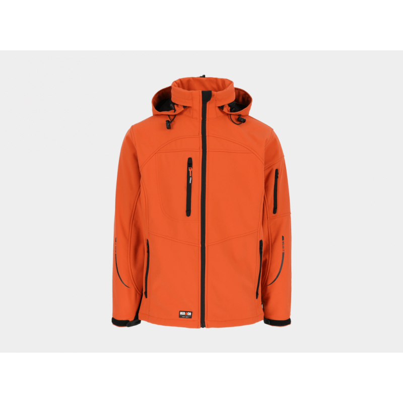 Veste softshell impermeable poseidon Herock orange vue 1