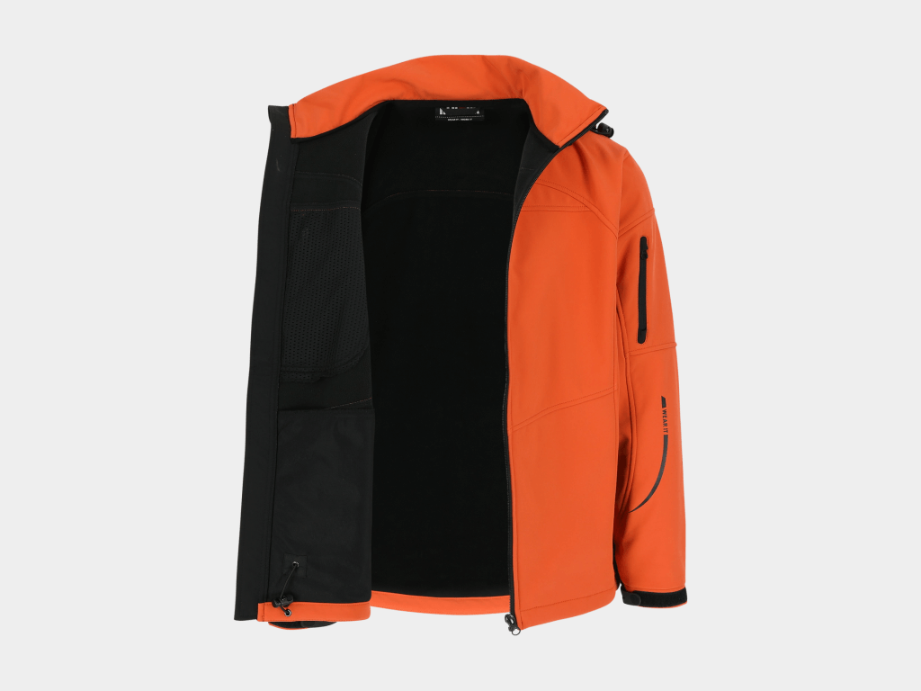 Veste softshell impermeable poseidon Herock orange vue 1