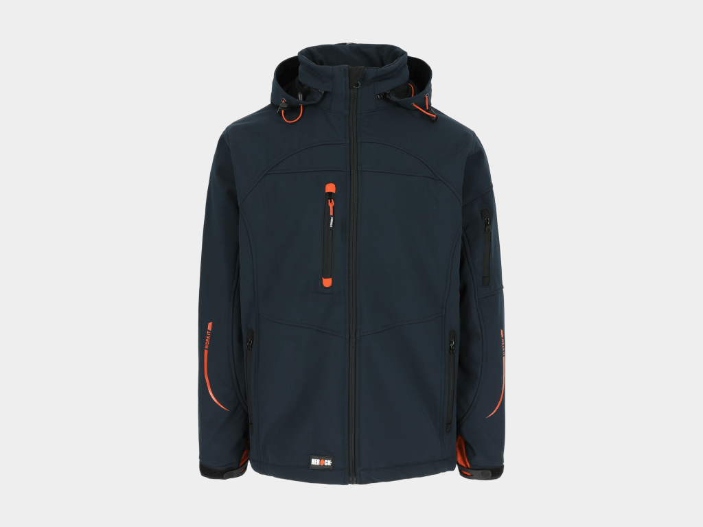 Veste softshell impermeable poseidon Herock marine vue 1