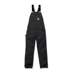 Salopette de travail Carhartt en toile duck black vue 1