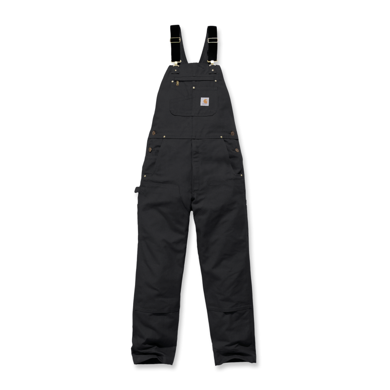 Salopette de travail Carhartt en toile duck black vue 1