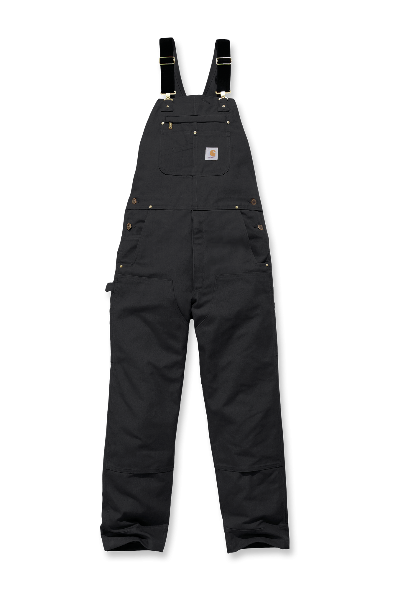 Salopette de travail Carhartt en toile duck black vue 1